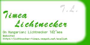 timea lichtnecker business card